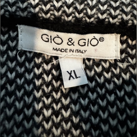 🖤 Gio & Gio Made in Italy Wool Blend Cardigan Size XL - Picture 7 of 7
